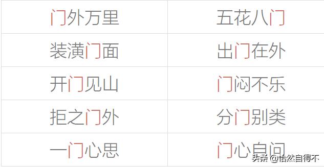 门组词（门组词拼音）